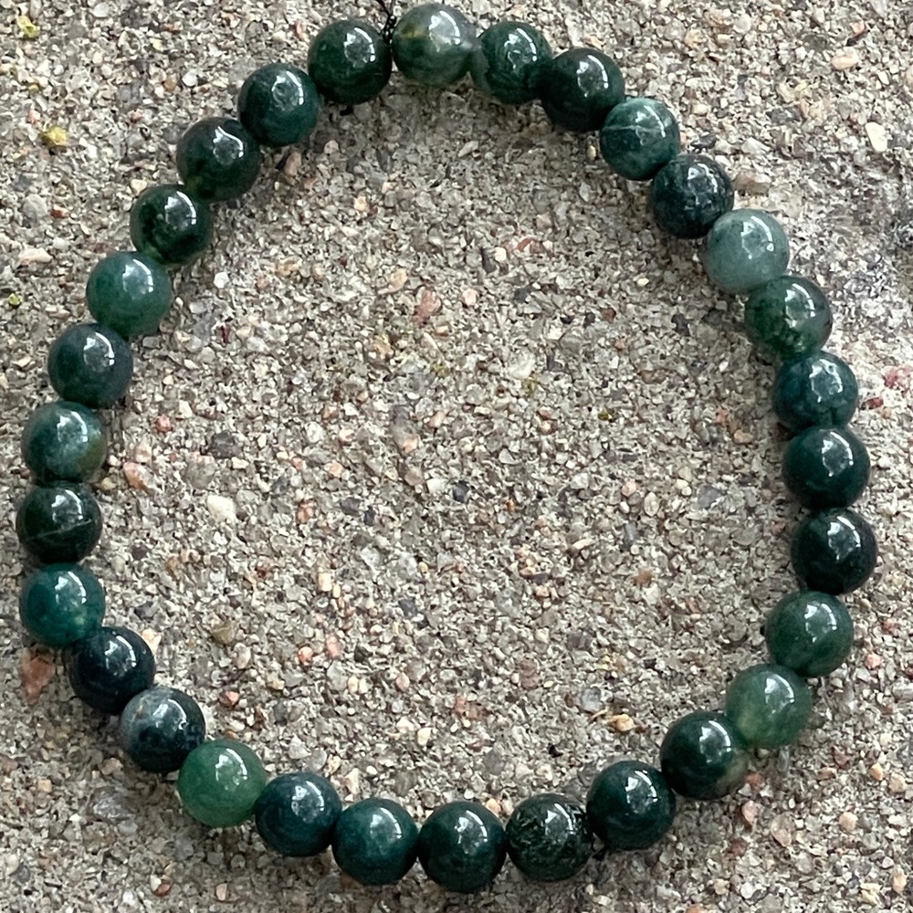Green Agate Beaded Bracelet